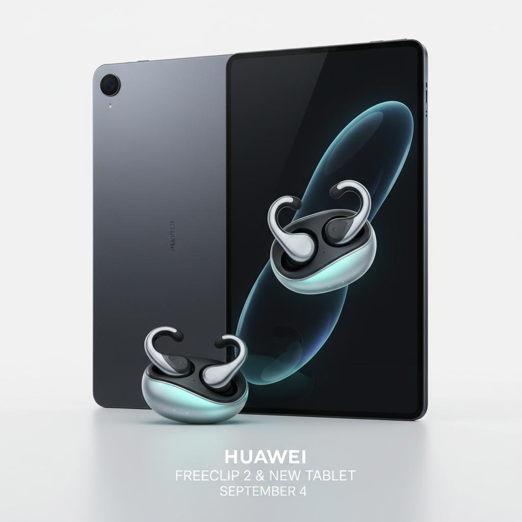 Huawei to Unveil FreeClip 2 Earbuds and New Tablet on September 4